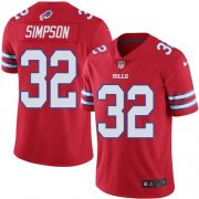 Wholesale Cheap Nike Bills #32 O. J. Simpson Red Men's Stitched NFL Elite Rush Jersey
