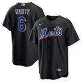 Wholesale Cheap Men's New York Mets #6 Starling Marte Black Stitched Cool Base Nike Jersey