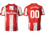Wholesale Cheap Men 2021-2022 Club Atletico Madrid home aaa version red customized Nike Soccer Jersey