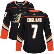 Wholesale Cheap Adidas Ducks #7 Andrew Cogliano Black Home Authentic Women's Stitched NHL Jersey