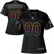 Wholesale Cheap Nike Falcons #90 Marlon Davidson Black Women's NFL Fashion Game Jersey