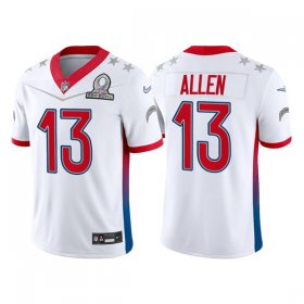 Wholesale Cheap Men\'s Los Angeles Chargers #13 Keenan Allen 2022 White AFC Pro Bowl Stitched Jersey
