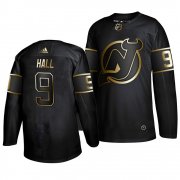 Wholesale Cheap Adidas Devils #9 Taylor Hall Men's 2019 Black Golden Edition Authentic Stitched NHL Jersey