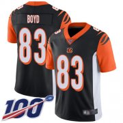 Wholesale Cheap Nike Bengals #83 Tyler Boyd Black Team Color Men's Stitched NFL 100th Season Vapor Limited Jersey