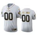 Wholesale Cheap New Orleans Saints Custom Men's Nike White Golden Edition Vapor Limited NFL 100 Jersey