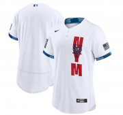 Wholesale Cheap Men's New York Mets Blank 2021 White All-Star Flex Base Stitched MLB Jersey