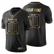 Wholesale Cheap Tampa Bay Buccaneers Custom Men's Nike Black Golden Limited NFL 100 Jersey