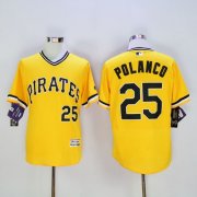 Wholesale Cheap Pirates #25 Gregory Polanco Gold Flexbase Authentic Collection Stitched MLB Jersey