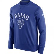 Wholesale Cheap Men's Los Angeles Rams Nike Royal Circuit Alternate Sideline Performance Sweatshirt