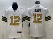 Wholesale Cheap Men's New Orleans Saints #12 Chris Olave White 2022 Color Rush Stitched NFL Nike Limited Jersey