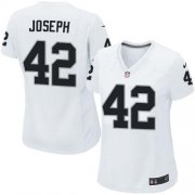 Wholesale Cheap Nike Raiders #42 Karl Joseph White Women's Stitched NFL Elite Jersey