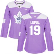 Wholesale Cheap Adidas Maple Leafs #19 Joffrey Lupul Purple Authentic Fights Cancer Women's Stitched NHL Jersey