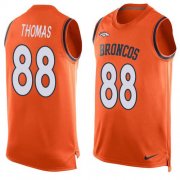 Wholesale Cheap Nike Broncos #88 Demaryius Thomas Orange Team Color Men's Stitched NFL Limited Tank Top Jersey
