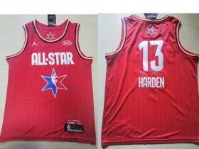 Wholesale Cheap Men\'s Houston Rockets #13 James Harden Red Jordan Brand 2020 All-Star Game Swingman Stitched NBA Jersey