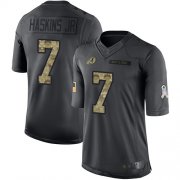 Wholesale Cheap Nike Redskins #7 Dwayne Haskins Jr Black Men's Stitched NFL Limited 2016 Salute to Service Jersey