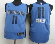 Wholesale Cheap Men's Memphis Grizzlies #11 Mike Conley New Light Blue 2017-2018 Nike Authentic Stitched NBA Jersey