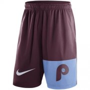 Wholesale Cheap Men's Philadelphia Phillies Nike Maroon Cooperstown Collection Dry Fly Shorts