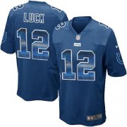 Wholesale Cheap Nike Colts #12 Andrew Luck Royal Blue Team Color Men's Stitched NFL Limited Strobe Jersey