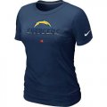 Wholesale Cheap Women's Nike Los Angeles Chargers Critical Victory NFL T-Shirt Dark Blue