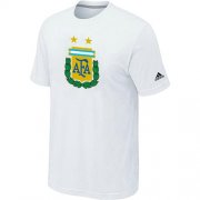 Wholesale Cheap Adidas Argentina 2014 World Short Sleeves Soccer T-Shirt White