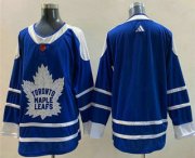 Wholesale Cheap Men's Toronto Maple Leafs Blank Blue 2022 Reverse Retro Stitched Jersey