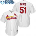 Wholesale Cheap Cardinals #51 Willie McGee White Cool Base Stitched Youth MLB Jersey