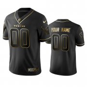 Wholesale Cheap Texans Custom Men's Stitched NFL Vapor Untouchable Limited Black Golden Jersey