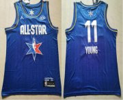 Wholesale Cheap Men's Atlanta Hawks #11 Trae Young Blue Jordan Brand 2020 All-Star Game Swingman Stitched NBA Jersey