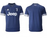 Wholesale Cheap Men 2020-2021 club Juventus away aaa version blank blue Soccer Jerseys