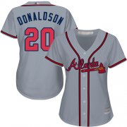 Wholesale Cheap Braves #20 Josh Donaldson Grey Road Women's Stitched MLB Jersey