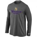 Wholesale Cheap Nike Minnesota Vikings Critical Victory Long Sleeve T-Shirt Dark Grey