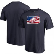Wholesale Cheap Men's Philadelphia Eagles NFL Pro Line by Fanatics Branded Navy Banner State T-Shirt