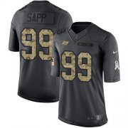 Wholesale Cheap Nike Buccaneers #99 Warren Sapp Black Men's Stitched NFL Limited 2016 Salute to Service Jersey