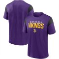 Wholesale Men's Minnesota Vikings Purple Black Home Stretch Team T-Shirt