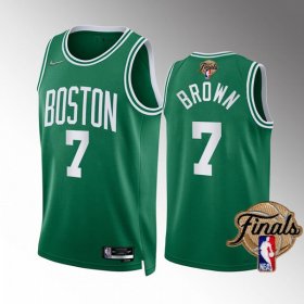 Wholesale Cheap Men\'s Boston Celtics #7 Jaylen Brown Green 2022 Finals Stitched Jersey