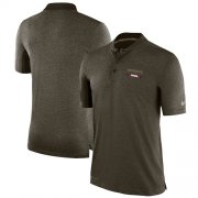 Wholesale Cheap Men's New England Patriots Nike Olive Salute to Service Sideline Polo T-Shirt
