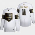 Wholesale Cheap Los Angeles Kings #11 Anze Kopitar Men's Adidas White Golden Edition Limited Stitched NHL Jersey
