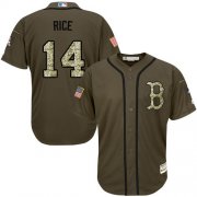 Wholesale Cheap Red Sox #14 Jim Rice Green Salute to Service Stitched Youth MLB Jersey