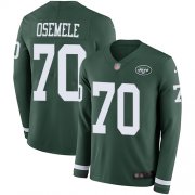 Wholesale Cheap Nike Jets #70 Kelechi Osemele Green Team Color Men's Stitched NFL Limited Therma Long Sleeve Jersey