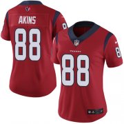 Wholesale Cheap Nike Texans #88 Jordan Akins Red Alternate Women's Stitched NFL Vapor Untouchable Limited Jersey