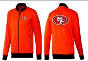 Wholesale Cheap NFL San Francisco 49ers Team Logo Jacket Orange