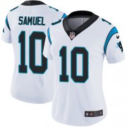 Wholesale Cheap Nike Panthers #10 Curtis Samuel White Women's Stitched NFL Vapor Untouchable Limited Jersey