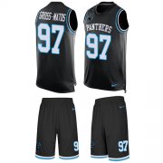 Wholesale Cheap Nike Panthers #97 Yetur Gross-Matos Black Team Color Men's Stitched NFL Limited Tank Top Suit Jersey