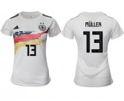 Wholesale Cheap Women's Germany #13 Muller White Home Soccer Country Jersey