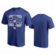 Wholesale Cheap New York Giants #26 Saquon Barkley Royal Men's Player Graphic Powerhouse T-Shirt