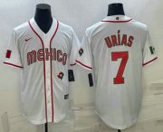 Wholesale Cheap Men's Mexico Baseball #7 Julio Urias 2023 White World Baseball Classic Stitched Jerseys