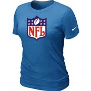 Wholesale Cheap Women's Nike NFL Logo NFL T-Shirt Light Blue