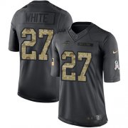 Wholesale Cheap Nike Bills #27 Tre'Davious White Black Youth Stitched NFL Limited 2016 Salute to Service Jersey