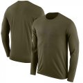 Wholesale Cheap Men's Tampa Bay Buccaneers Nike Olive Salute to Service Sideline Legend Performance Long Sleeve T-Shirt