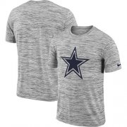 Wholesale Cheap Men's Dallas Cowboys Nike Heathered Black Sideline Legend Velocity Travel Performance T-Shirt